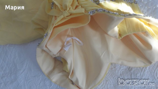 Бална рокля жълта с връзка корсет, снимка 10 - Рокли - 20563499