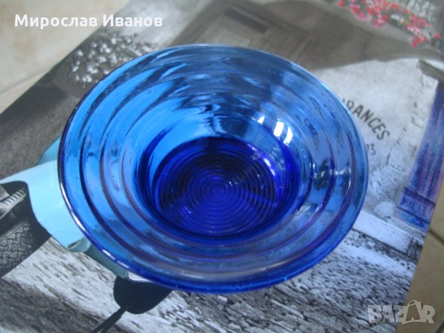 " Син свещник " - от стъкло, снимка 1