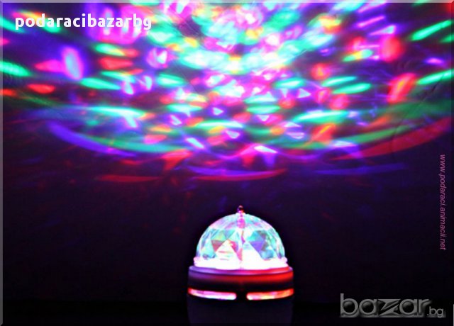 АВТОМАТИЧНО ВЪРТЯЩА, ТРИЦВЕТНА USB ЛАМПА С ЕФЕКТИ, снимка 1