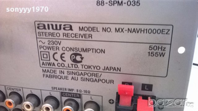 *Aiwa mx-nawh1000ez-receiver 6 канала, снимка 12 - Ресийвъри, усилватели, смесителни пултове - 12832320