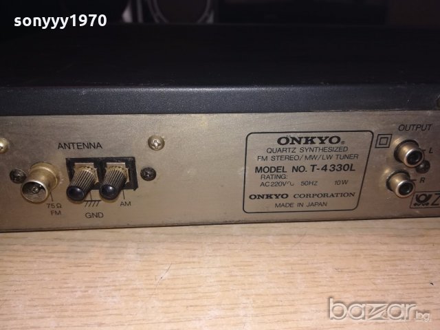 onkyo t4330l-tuner-made in japan-внос швеция, снимка 9 - Ресийвъри, усилватели, смесителни пултове - 20129158