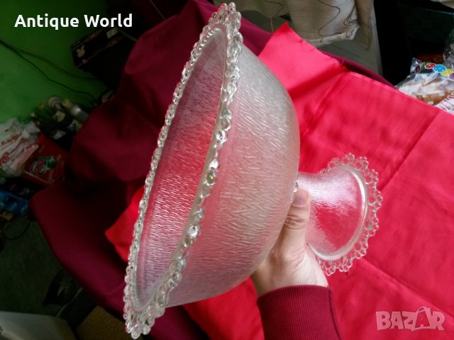 Огромна Шведска Купа ,Фрктиера Кристално Стъкло, снимка 9 - Антикварни и старинни предмети - 25220324