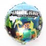 Minecraft Майнкрафт кръгъл фолио фолиев балон хелий или въздух рожден ден