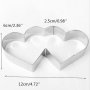 метална форма двойно сърце  резец украса торта фондан , снимка 2