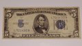 RARE $ 5 Dollars Silver Certificate 1934-C Rare block L A
