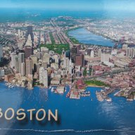 7 стари картички от град Бостън , снимка 5 - Други ценни предмети - 15278287