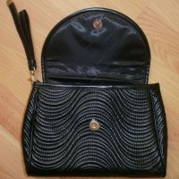 ПРОМО 🍊 VERSACE 🍊 Дамска кожена черна вечерна чанта нова с етикети, снимка 11 - Чанти - 19508749