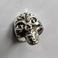 Пръстен неръждаема стомана, череп, пънк, хеви метал, снимка 3 - Пръстени - 22000418