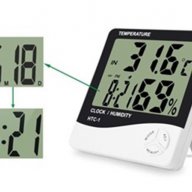 Часовник+Термометър+Влагомер - код HTC-1, снимка 1 - Други - 13347271
