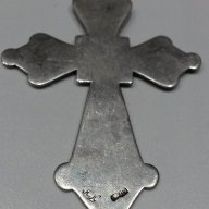 Стар сребърен,сребро 84, руски кръст с емайл-19в., снимка 4 - Антикварни и старинни предмети - 17055462
