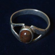 Сребърен пръстен с ахат, снимка 1 - Пръстени - 11869516