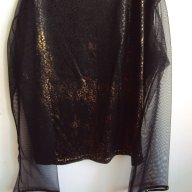 Дамска блуза с ръкав от тюл, снимка 1 - Блузи с дълъг ръкав и пуловери - 18377210