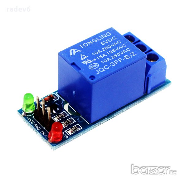 Едноканално реле 250V/10A , 5V, Ардуино / Arduino, снимка 1