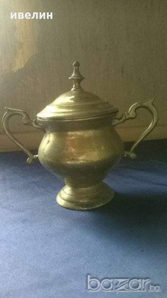 посребрена викторианска захарница, снимка 1