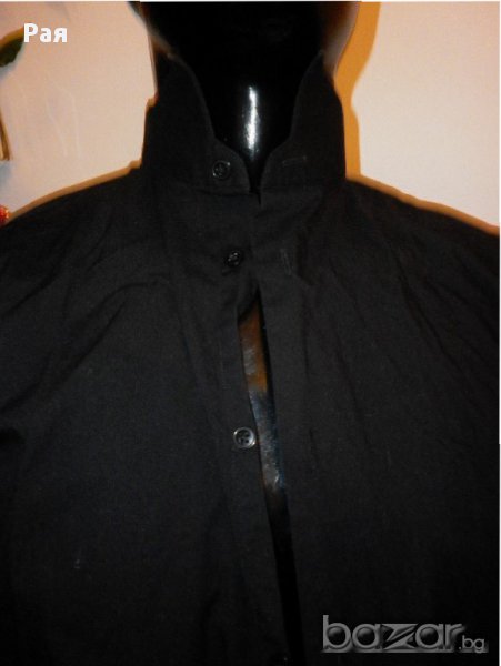 Мъжка черна риза със столче яка Zara Men, снимка 1