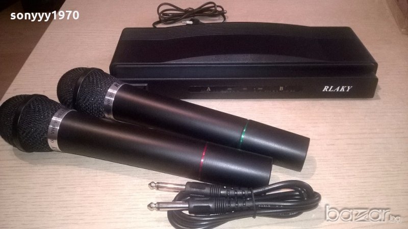 безжични микрофони с приемник с антени, снимка 1