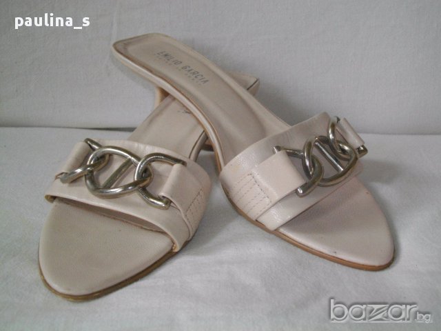Розови летни обувки / чехли ”Emilio Garcia”-genuine leather / естествена кожа , снимка 3 - Чехли - 14701210