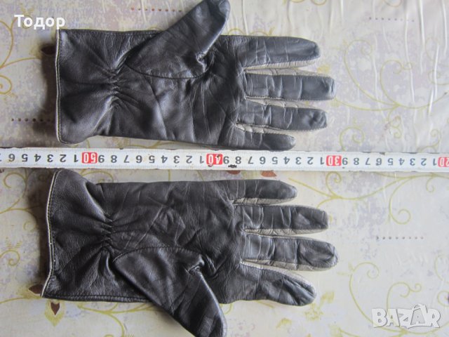 Дамски кожени ръкавици , снимка 1 - Шапки - 26024292