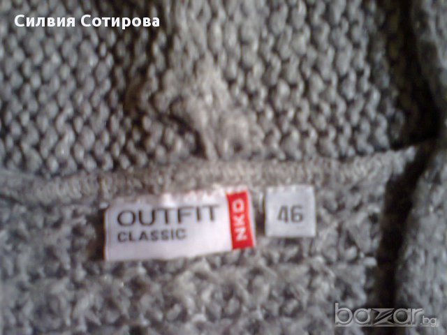 ПЛЕТЕНА СИВА БЛУЗА БЕЗ РЪКАВИ , снимка 3 - Блузи с дълъг ръкав и пуловери - 13999434
