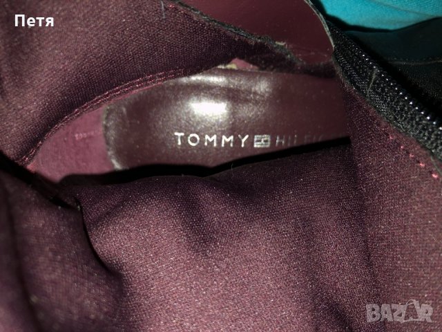 Tommy Hilfiger Дамски ботуши на ток естествена кожа, снимка 4 - Дамски ботуши - 24807867