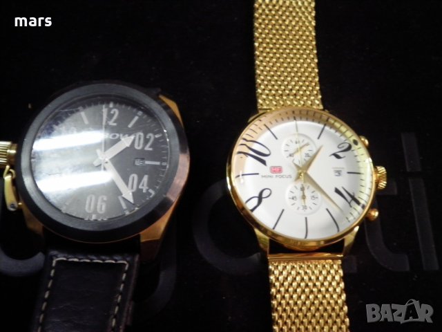 Мъжки позлатен часовник хронограф, снимка 9 - Мъжки - 21596642