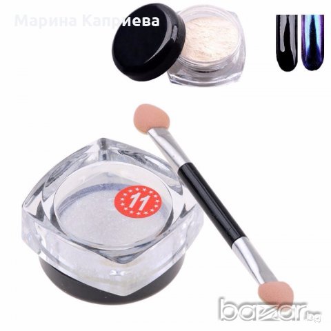 Пигментен прах за огледален ефект на ноктите - в наличност 12 цвята, снимка 3 - Продукти за маникюр - 18196959