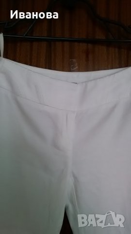 Нов бял панталон + подарък перлена гривна, снимка 5 - Панталони - 25179546