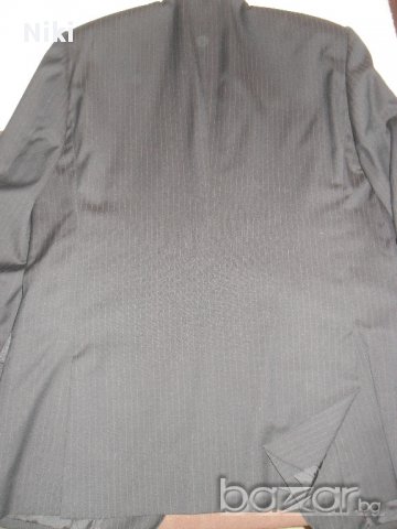 Черно раирано мъжко сако Зара, снимка 8 - Сака - 11657251