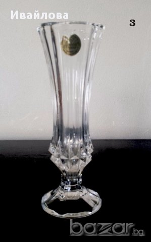 Кристални вази - различни форми и размери, снимка 4 - Други стоки за дома - 14881628