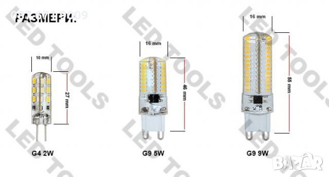 LED крушка G9 и G4 ЛЕД диодни крушки за осветление топла и студена , снимка 6 - Лед осветление - 23312390