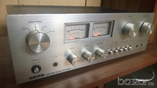 seto sa-606-stereo amplifier 180w-внос швеицария, снимка 1 - Ресийвъри, усилватели, смесителни пултове - 8017451