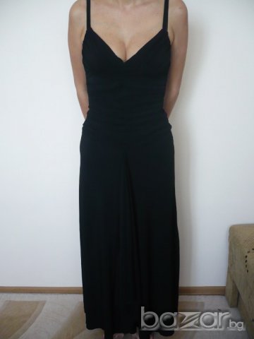 Черна дамска дълга рокля, снимка 1 - Рокли - 14806709