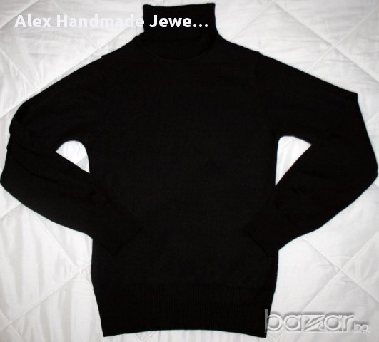 Черно поло Motivi, снимка 2 - Блузи с дълъг ръкав и пуловери - 17778467