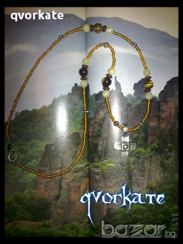 Колие със стоманен кръст, снимка 2 - Колиета, медальони, синджири - 12657356