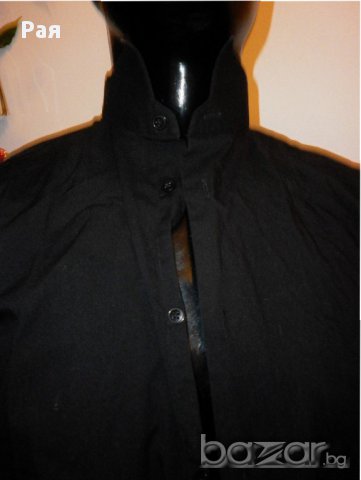 Мъжка черна риза със столче яка Zara Men, снимка 1 - Ризи - 17053217
