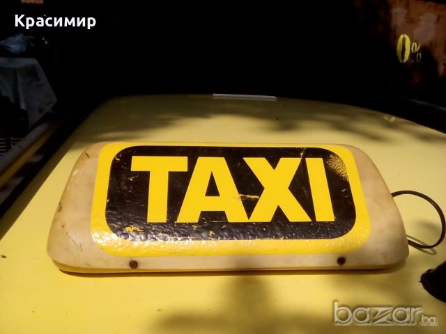 Taxi табела с два магнита (гръцка)-20 лева, снимка 1 - Аксесоари и консумативи - 19031244