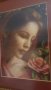 Гоблен "Момичето с камелиите" с конци DMC+Anchor 40/50 , снимка 3