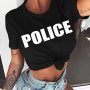 NEW! Дамски тениски POLICE! Поръчай модел С ТВОЯ идея!, снимка 1 - Тениски - 24365521