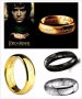 Властелинът на пръстена дизайн, 316l титаниева стомана,лазерно гравиран, цвят злато / сребро /черен, снимка 1