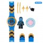 Детски часовник с играчка фигурка тип Лего Нинджаго нинджа синя, снимка 1 - Други - 23428371
