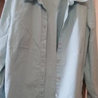Дамска риза, еластична и памучна с дълъг ръкав,синьо-зелен цвят, снимка 2 - Ризи - 22105052