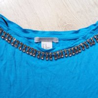 H&M синя лятна блузка, снимка 3 - Тениски - 18766988