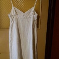 Дам.рокля-"H&M"-/лен+памук/-цвят-бяла. Закупена от Италия., снимка 2 - Рокли - 22636188