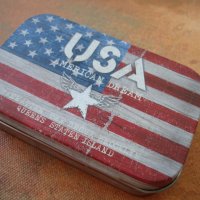 " Американско знаме " - метална кутийка , снимка 4 - Други стоки за дома - 22713328
