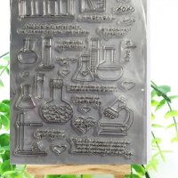 Лабораторни колби епруветки силиконов гумен печат декор украса бисквитки фондан Scrapbooking, снимка 1 - Други - 24368599