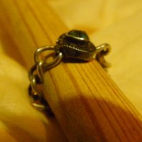 Стар оригинален сребърен пръстен за ръкавица, снимка 2 - Пръстени - 23553548