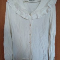 Бяла риза с дантела, снимка 1 - Ризи - 25376585