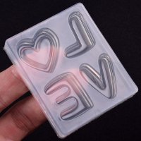 Love прозрачен силиконов калъп молд бижутерски сладкарски смола изделия ръчна изработка