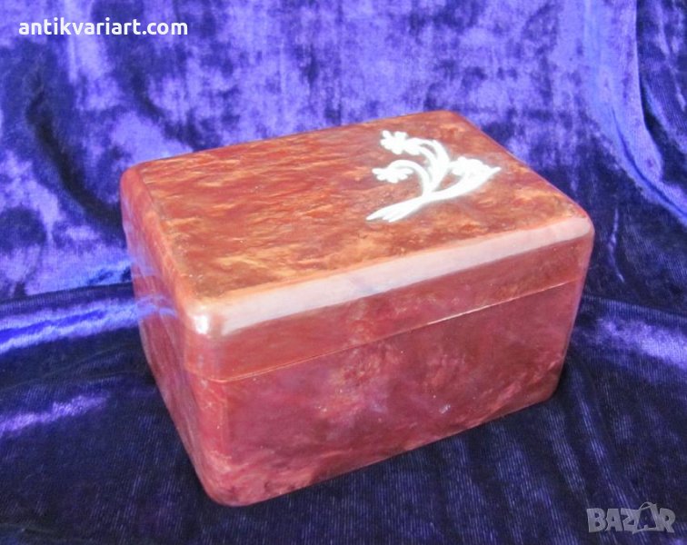 Стара Дървена Кутия за Бижута, снимка 1