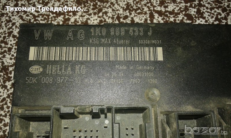  VW TOURAN COMFORT CONTROL MODULE 1K0959433J 1K0 959 433 J комфорт модул туран, снимка 1